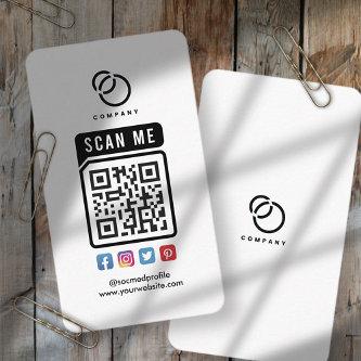 Scan ME QR Code Social Media Logo Modern Simple
