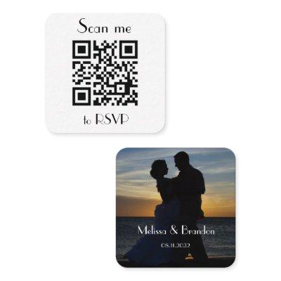 Scan me to RSVP Wedding QR Code Response Square