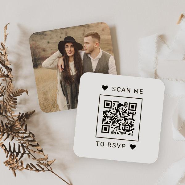 Scan Me to RSVP Wedding QR Code Response Square