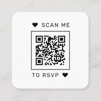 Scan Me to RSVP Wedding QR Code Response Square