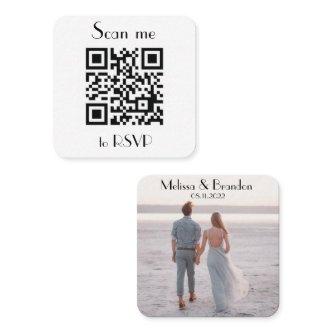 Scan me to RSVP Wedding QR Code Response Square