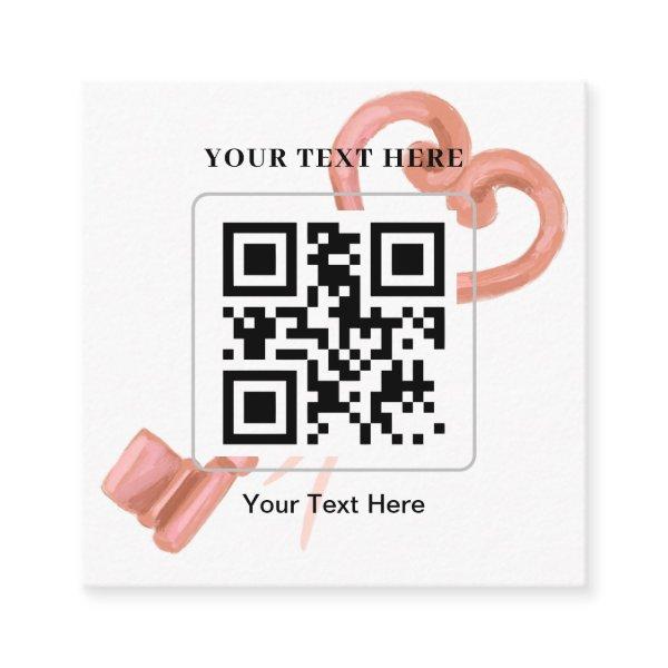 Scan Me to RSVP Wedding QR Code Response Square Sq Square