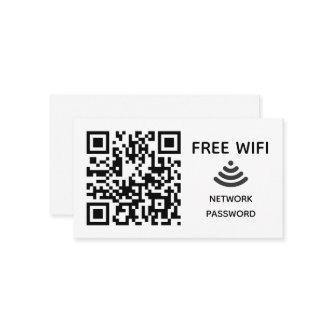 Scan to connect Free Wifi Business qr code sign in Enclosure Card