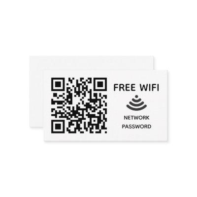 Scan to connect Free Wifi Business qr code sign in Enclosure Card