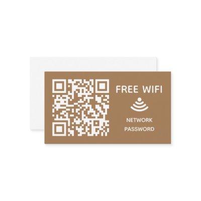 Scan to connect Free Wifi Business qr code sign in Enclosure Card
