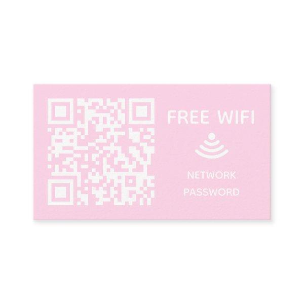 Scan to connect Free Wifi Business qr code sign in Enclosure Card