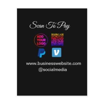 scan to pay add logo q r code paypal venmo details