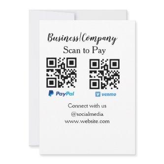 Scan to pay q r code paypal venmo add your website holiday card