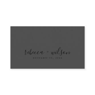 SCANDI CLEAN BLACK BLUSH MINIMAL WEDDING THANK YOU