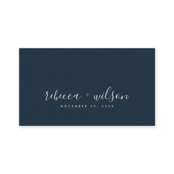 SCANDI CLEAN NAVY BLUSH MINIMAL WEDDING THANK YOU