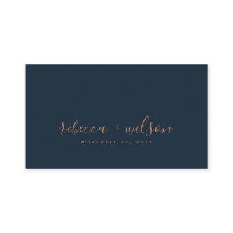 SCANDI CLEAN NAVY RUST MINIMAL WEDDING THANK YOU