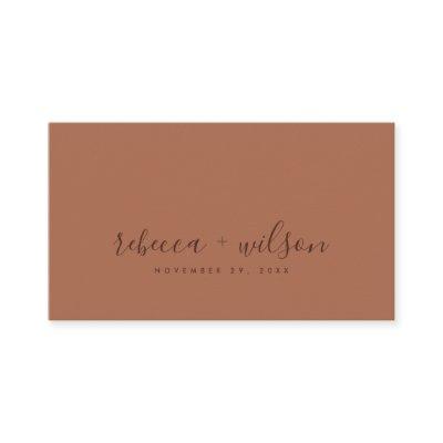 SCANDI RUST PEACH PINK MINIMAL WEDDING THANK YOU