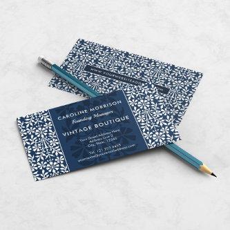 Scandinavian Blue and White Floral Elegance