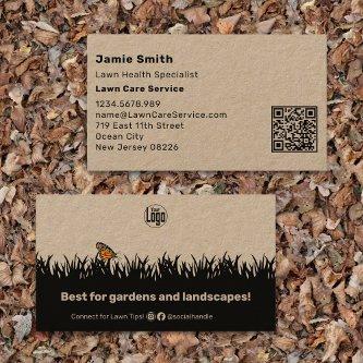 Scannable Khaki and Black Lawn Care Service