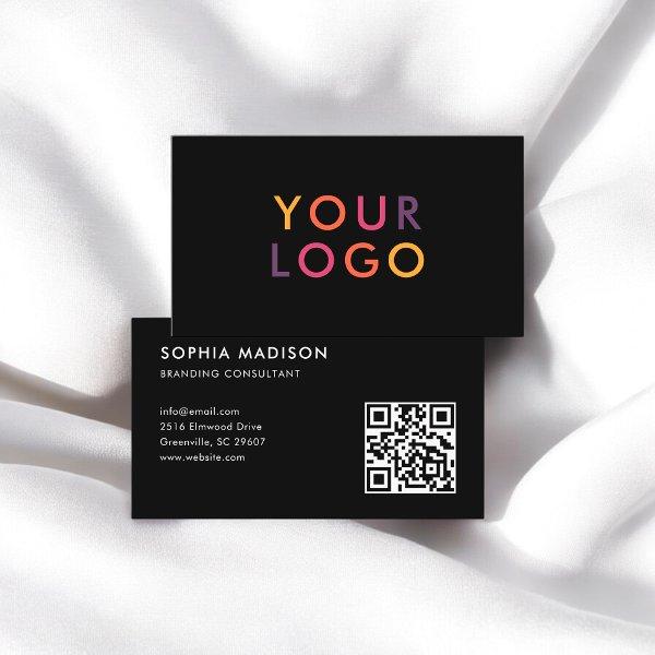 Scannable QR Code Logo Minimalist Black