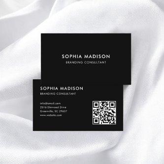 Scannable QR Code Minimalist Black