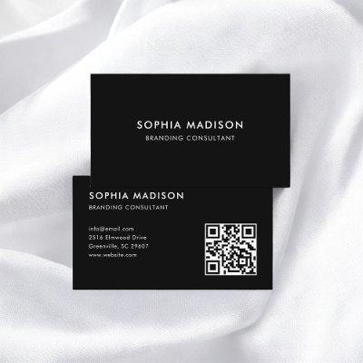 Scannable QR Code Minimalist Black
