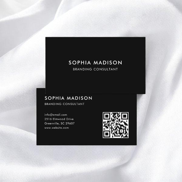 Scannable QR Code Minimalist Black