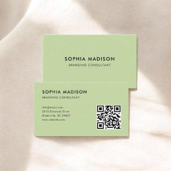 Scannable QR Code Minimalist Green