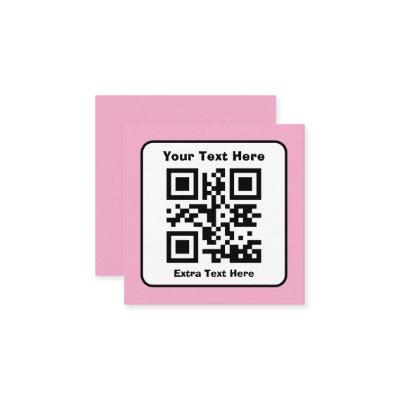 Scannable QR Code Template w/Editable Text