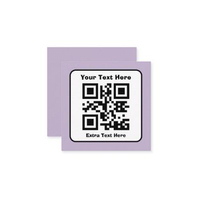 Scannable QR Code Template w/Editable Text