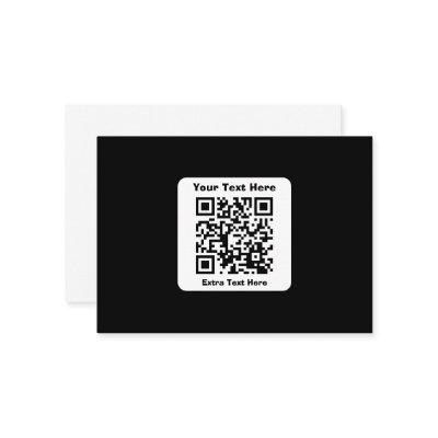 Scannable QR Code Template w/Editable Text
