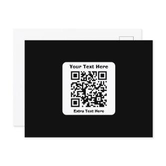 Scannable QR Code Template w/Editable Text