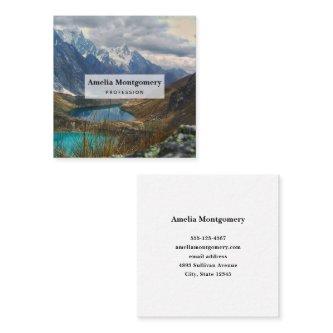 Scenic Alpine Mountains Photo Square