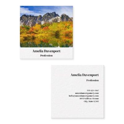 Scenic Landscape Forest and Mountains Square