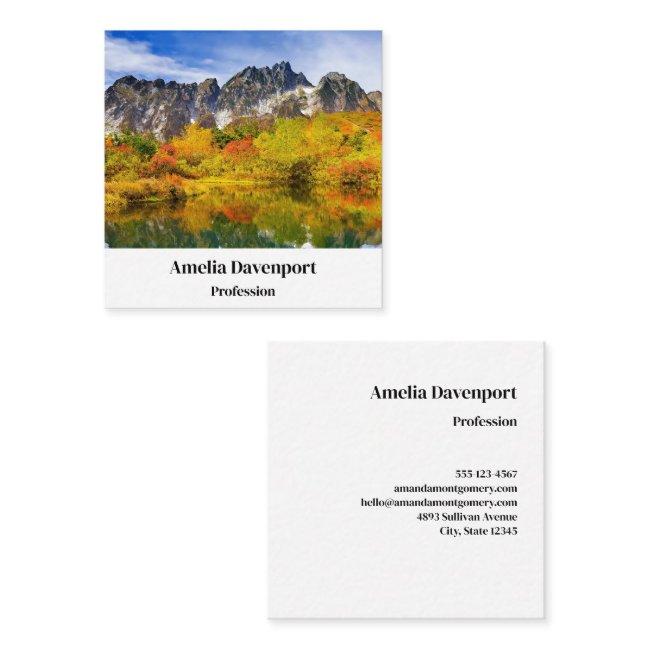 Scenic Landscape Forest and Mountains Square