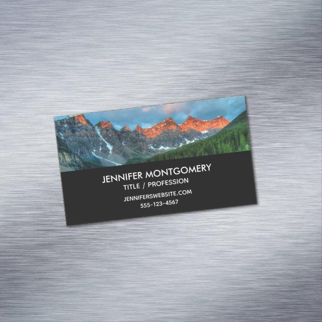 Scenic Mountain & Lake Landscape Photograph Magnet