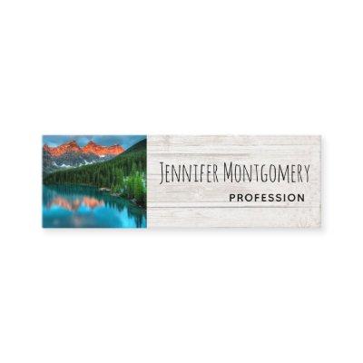 Scenic Mountain & Lake Landscape Photograph Mini