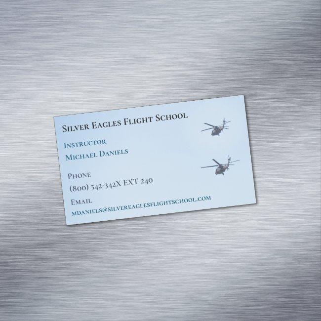 School Instructor Pilot Helicopter Flight Magnet