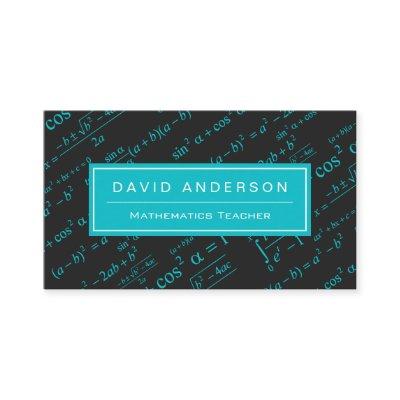 School Math Teacher Mathematics Equation Teal Blue