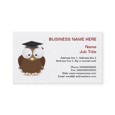School owl with mortar board stationery