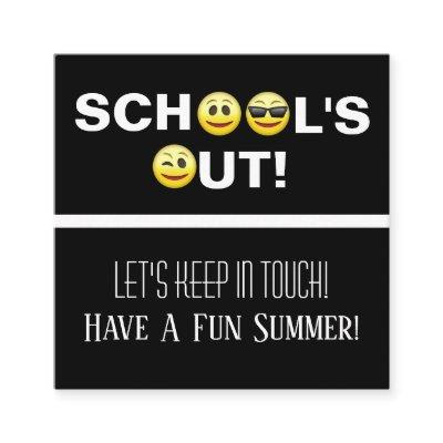 School's Out Child's Playdate Emoji Card