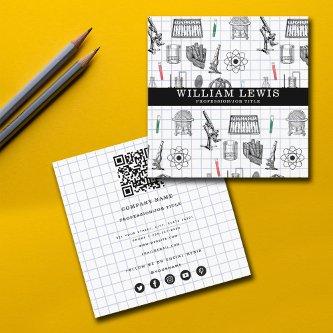Science Chemistry Scientist QR Code Social Media Square