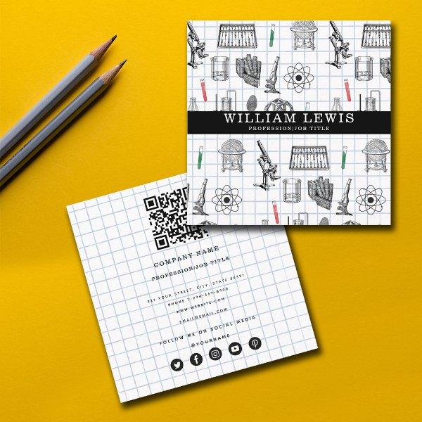 Science Chemistry Scientist QR Code Social Media Square
