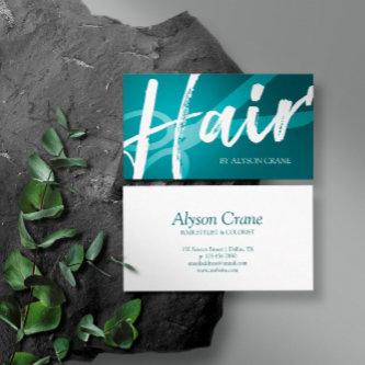 Scissor & Brush Script | Cyan | Hair Stylist