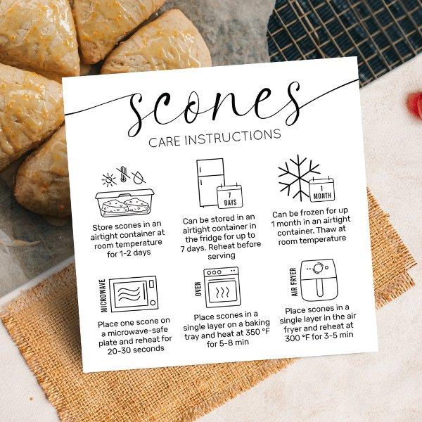 Scones Instructions Modern Minimal Logo Bakery Square