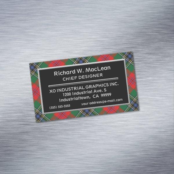 Scottish Accent Clan MacLean Tartan  Magnet