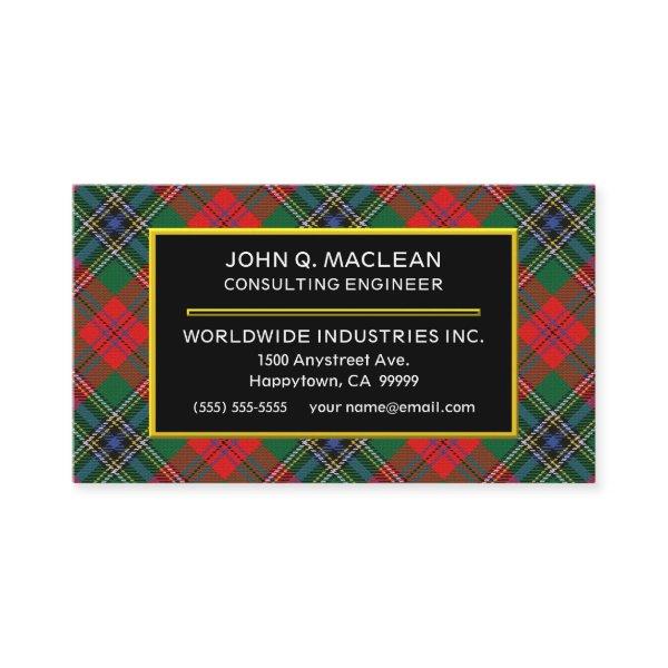 Scottish Clan MacLean Red Tartan Plaid