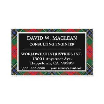 Scottish Clan MacLean Tartan Plaid