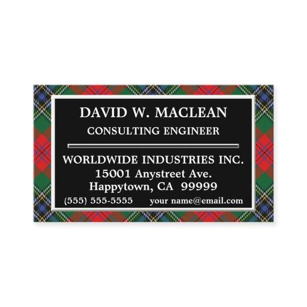 Scottish Clan MacLean Tartan Plaid