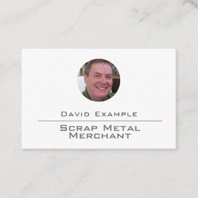 Scrap Metal Merchant with Photo of Holder