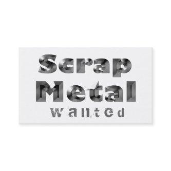 Scrap Metal Wanted