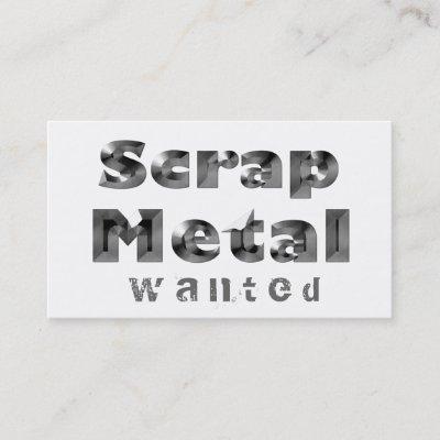 Scrap Metal Wanted