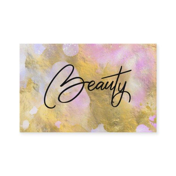 *~* Script BEAUTY Gold Foil Rainbow