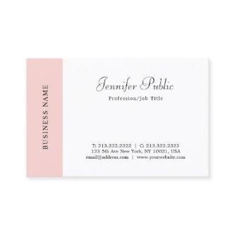 Script Blush Pink White Modern Minimalist Template