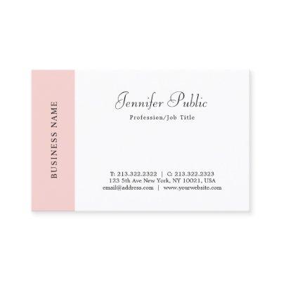 Script Blush Pink White Modern Minimalist Template